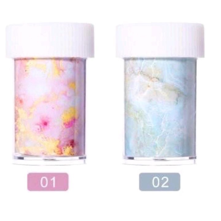 NAIL FOIL GEL MARMER TRANSFER / MARBLE GEL TRANSFERRED FOIL /