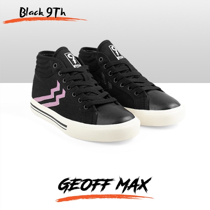 Stok terbatas - Sepatu Geoff Max Maverick Mid 9th Black Special Murah Sepatu Pria GMX Maverick High 