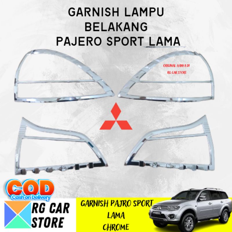 GARNISH PAJERO SPORT LAMA WARNA CHROME DIJAMIN PNP TINGGAL PASANG BERKUALITAS