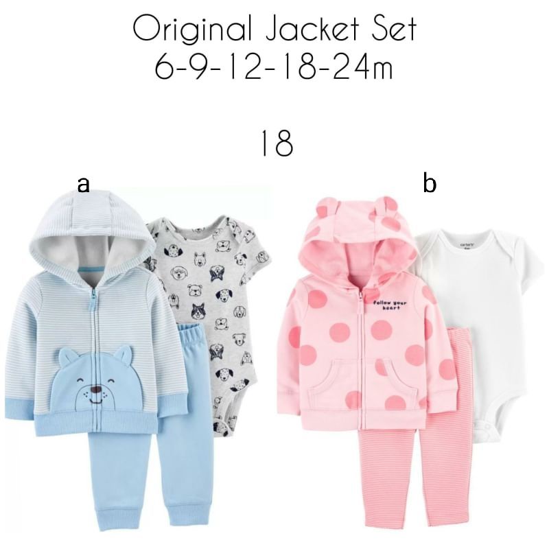 Set jaket bayi/ set jaket jumper bayi/set baju bayi/ jumper jaket bayi