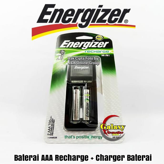 Baterai Recharge AAA - A3 ENERGIZER plus Alat Charge 2000Mah Terlaris