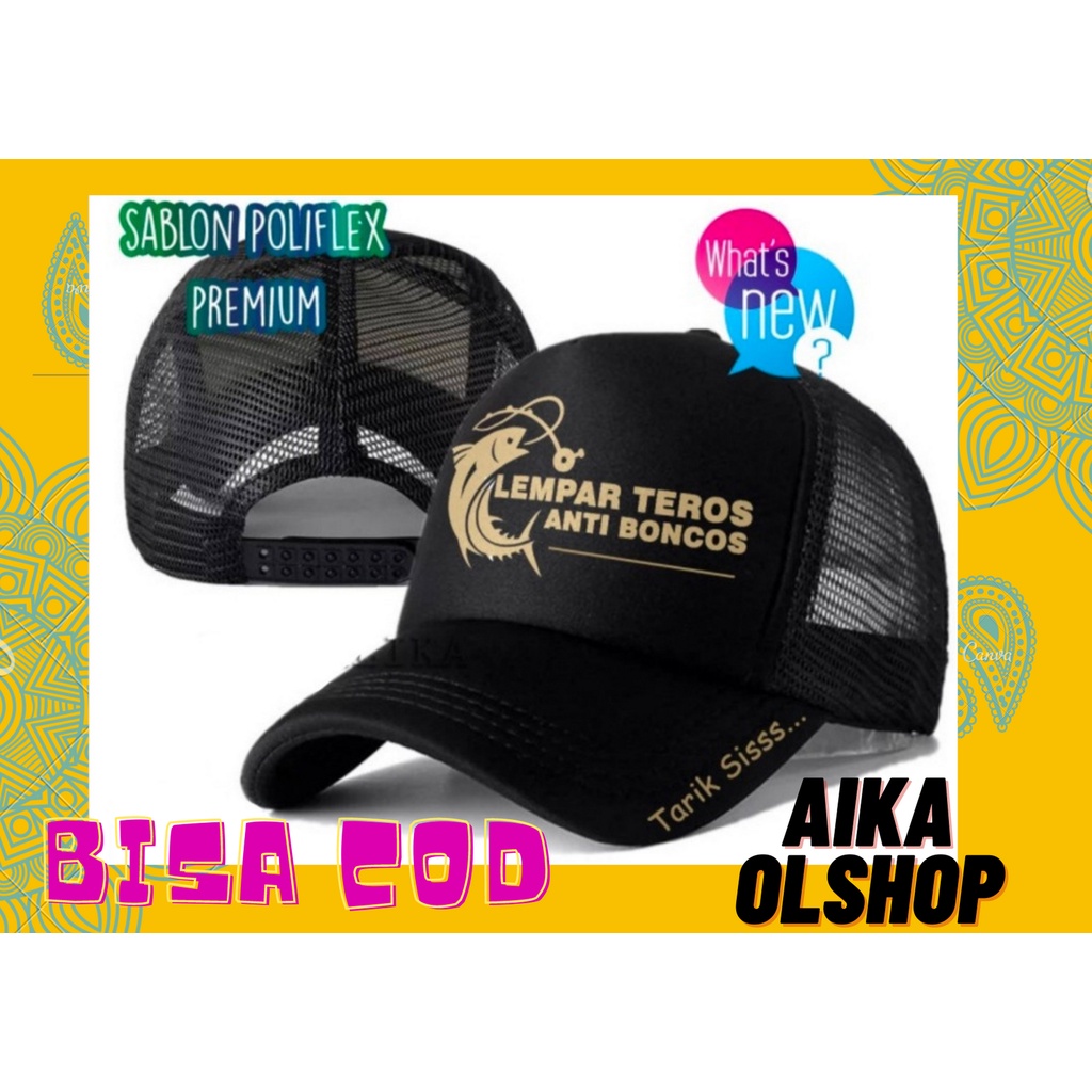 Snapback Topi Trucker Jaring Dewasa Mancing Mania Anti boncos