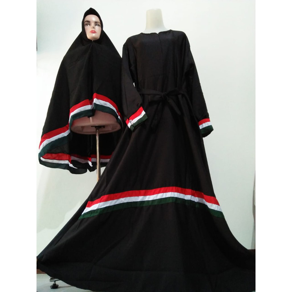 Gamis SET BERGO palestina Palestine palestin khimar syari muslim muslimah outfit muslim