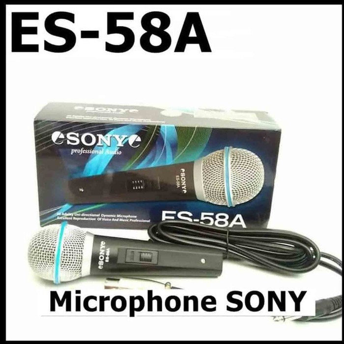 MIC KABEL SONY ES 58A NEW MICROPHONE KABEL SONY ES 58A MIC SONY TERLARIS