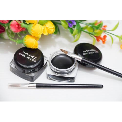 MAC EYELINER GEL + KUAS cod Kosmetik bandung