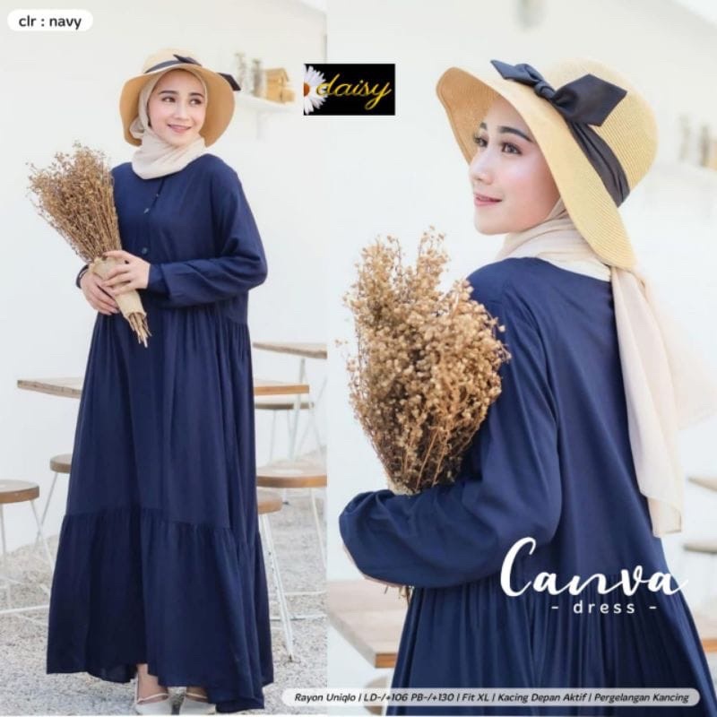 (DBY) GAMIS MIDI CARVA DAILY BUSUI MIDI DRESS RAYON