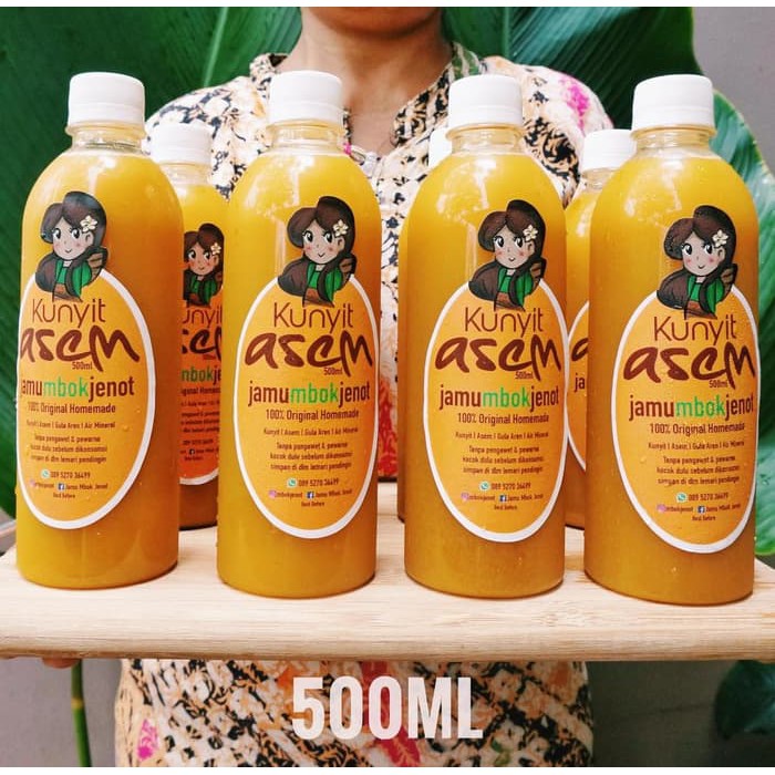 Kunyit asem / Jamu Mbok Jenot / Jamu / jamu botol 500ml / herbal drink - ju374