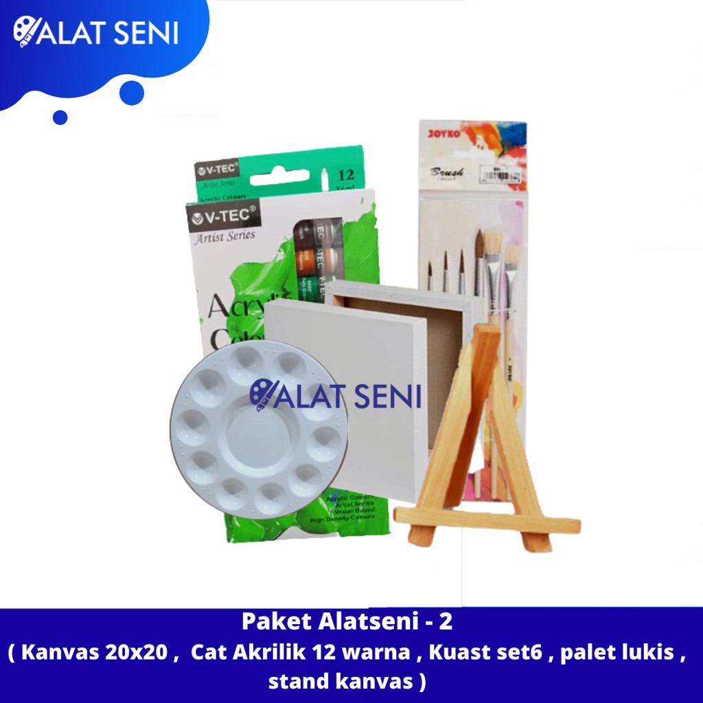

Hampers Paket Alatseni 2 - Paket Simple - Paket Melukis - Set Kanvas Lukis - painting kit - Paket Lukis