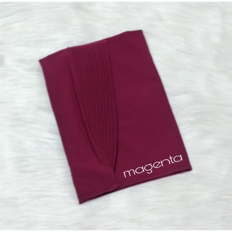 Hijab Bergo Spandek Jersey Menutup Dada/Hijab Instan Bergo Hamidah/Hijab Sport-Magenta