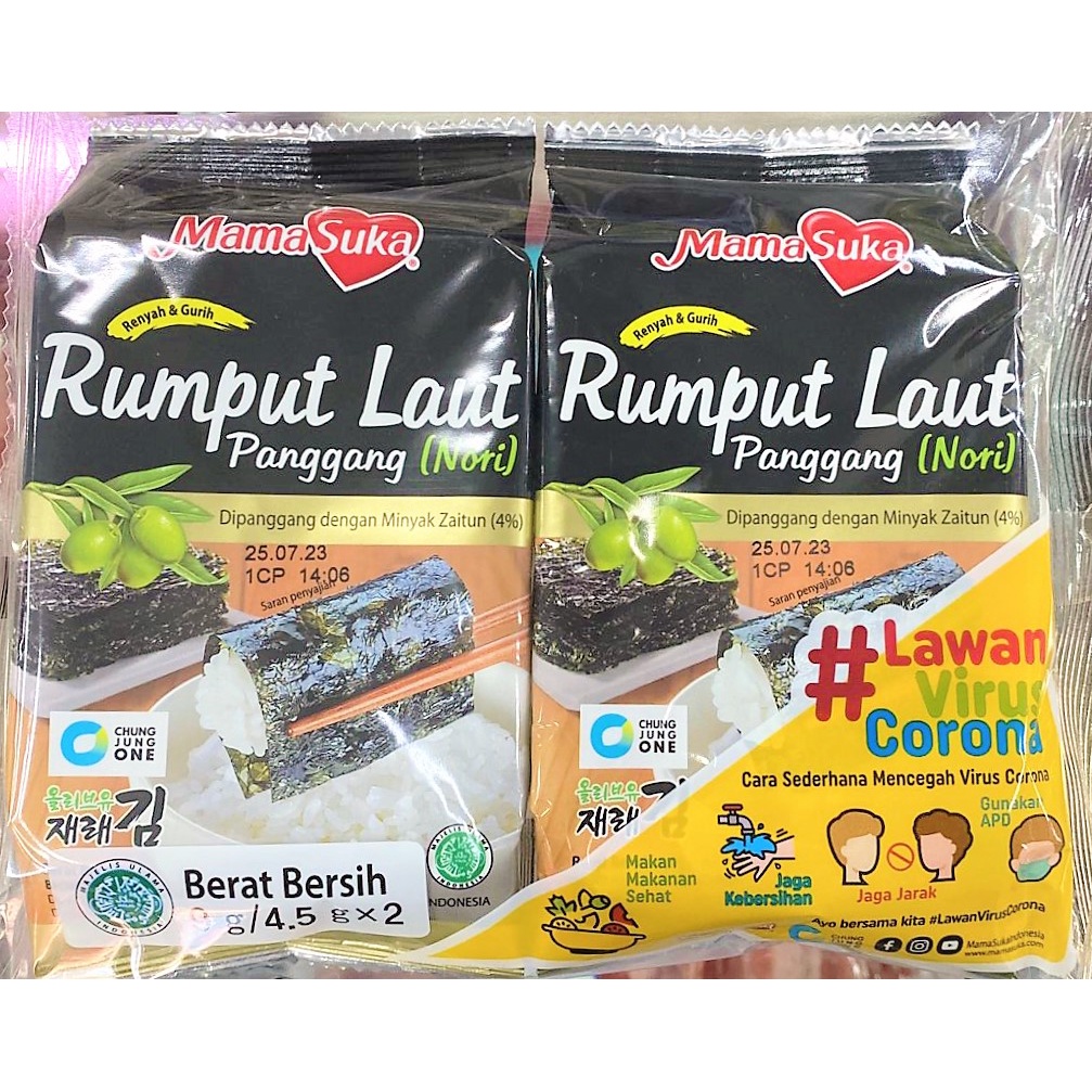 

Mama Suka Nori Panggang Original (Rumput Laut) 9gr