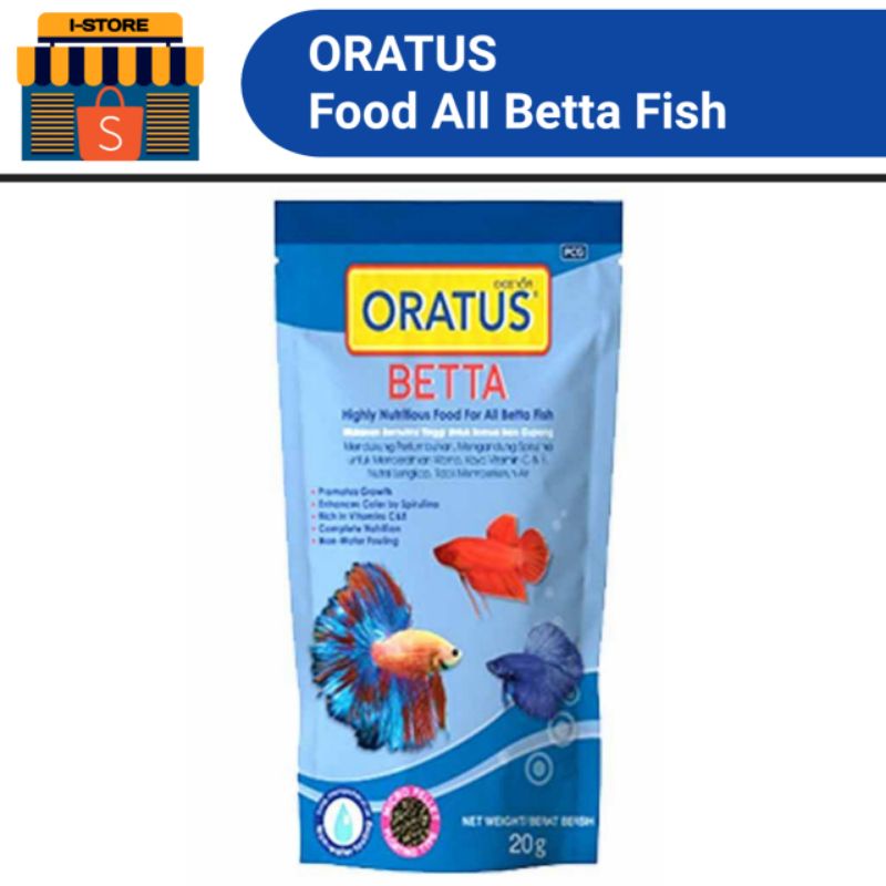 Makanan Ikan Oratus Betta Fish Food 20G