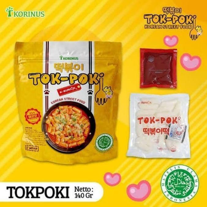 

$+$+$+$+] Korinus Tok-poki / tokpoki / Tteokbokki Halal 140gr ( Kue beras Korea)