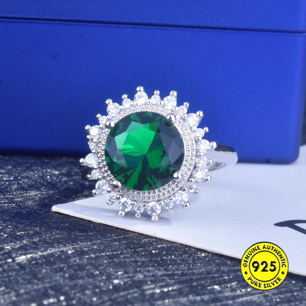 Cincin 5 Karat Dengan Batu Permata Emerald Warna Warni Untuk Wanita