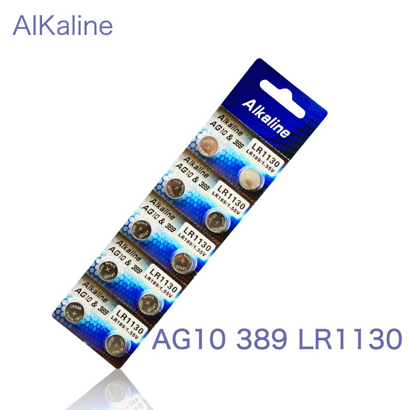 Baterai Batere Jam tangan Kalkulator Kancing Button Cell AG10 389 SR54 LR54 LR1130 GP189 1130