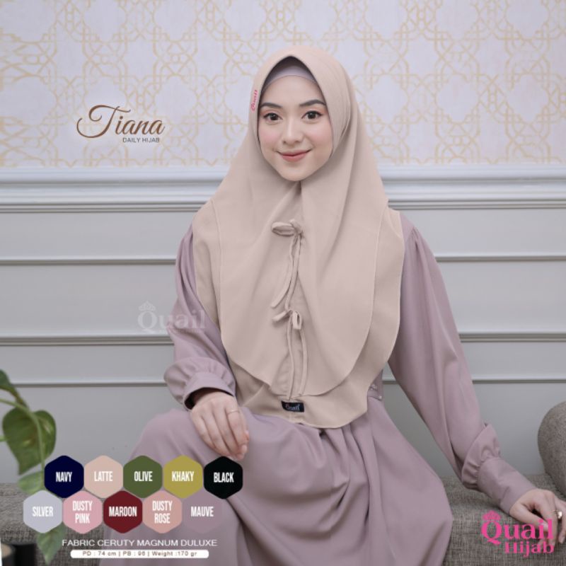TIANA ORIGINAL QUAIL HIJAB | KHIMAR QUAIL | KHIMAR LATTE | KHIMAR CERUTY QUAIL
