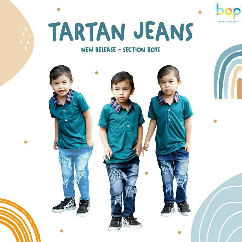 CELANA PANJANG JEANS ANAK COWOK 1-5 THN  | TARTAN JEANS | BAHAN SOFT JEANS