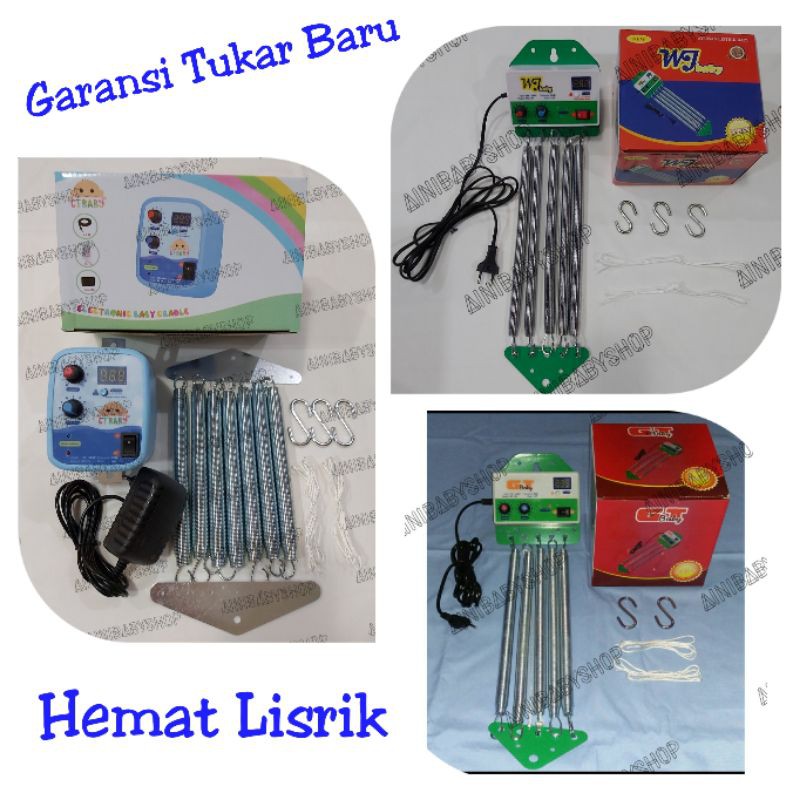 Paket Ayunan Listrik Portable GT Baby/WJ Baby dan Tiang chrome stainless