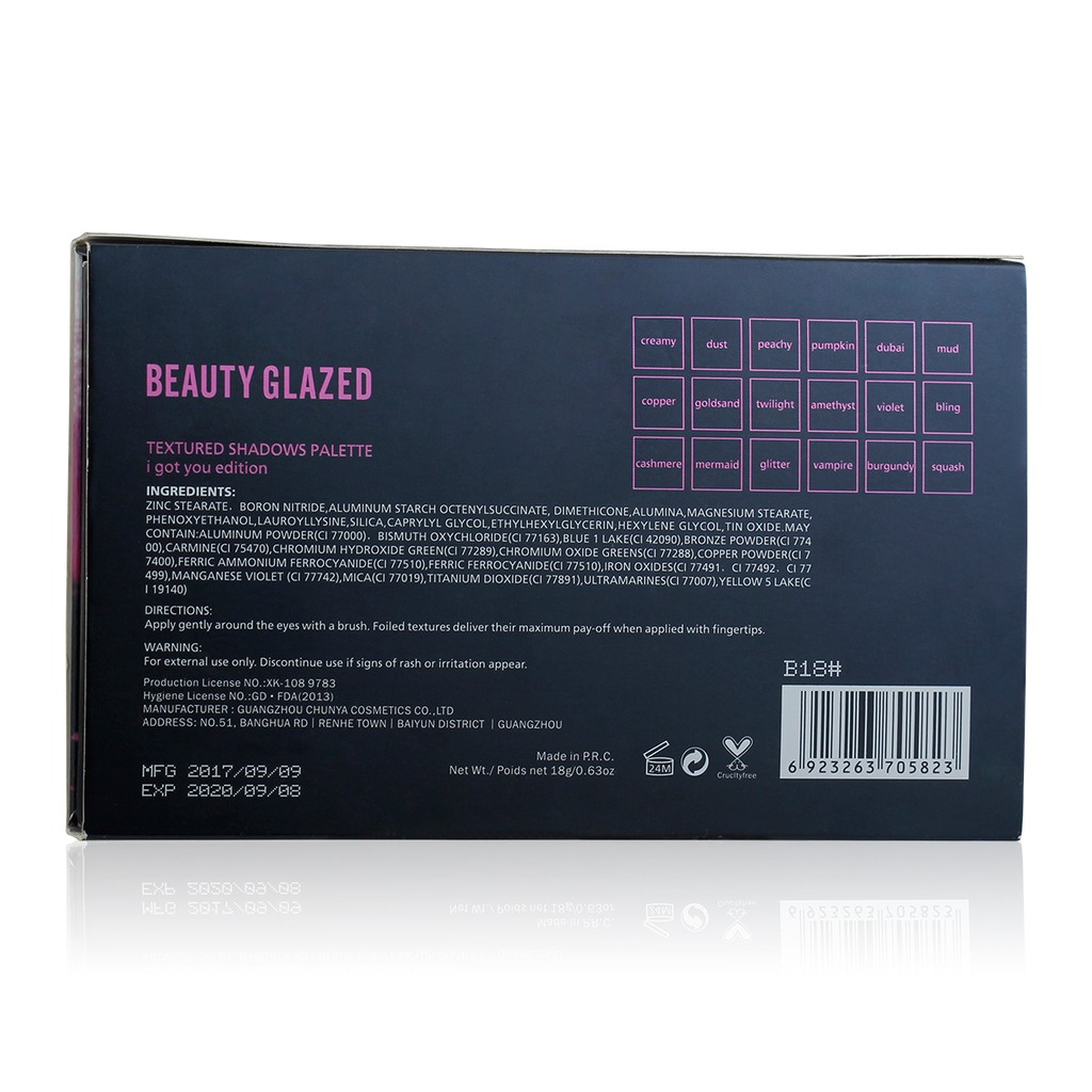 Beauty Glazed I Got You Eyeshadow Palette Beauty Glazed Eyeshadow Glitter Beauty Glazed Pallete Eyeshadow Beauty Glazed