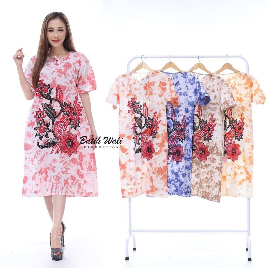 Daster Kaos Abstrak, Baju Tidur, Daster Batik, Motif Abstrak, Batik Pekalongan, Fashion Wanita