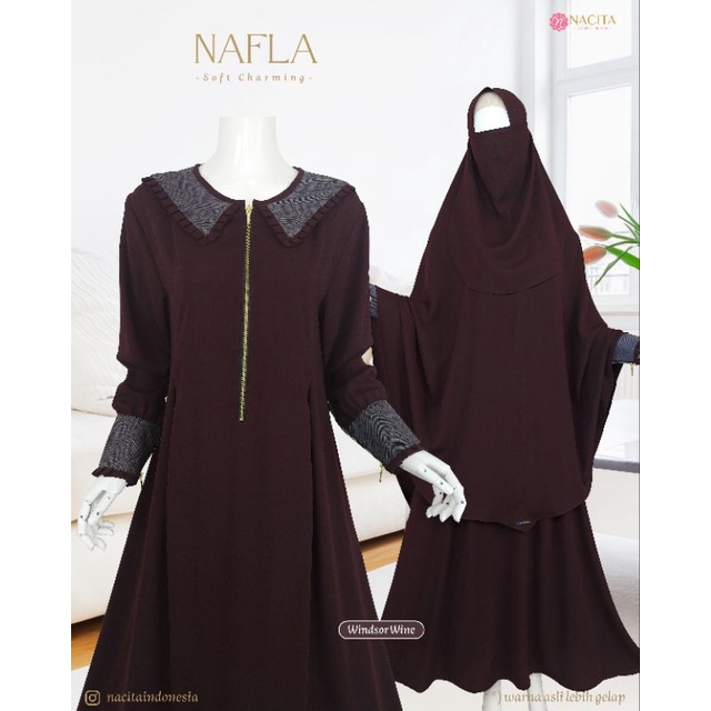 NAFLA SET | GAMIS SET KHIMAR JUMBO | GAMIS SET PREMIUM | GAMIS SET KHIMAR PANJANG | NACITA AFIFATHIN
