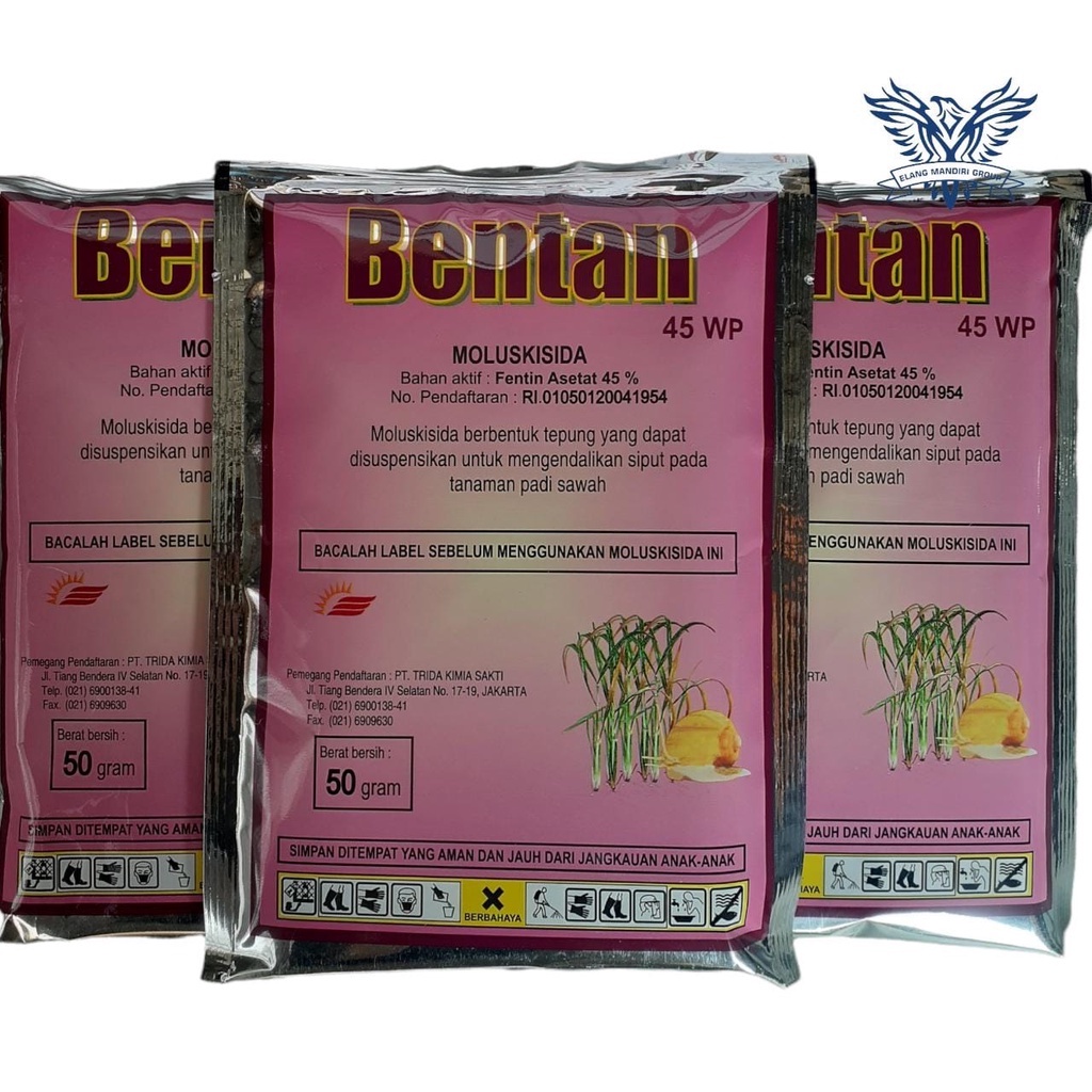 Bentan 45WP 50 Gram Moluksida Racun Siput Keong