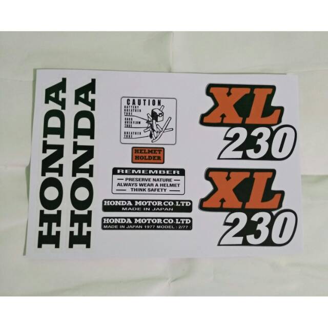 decals / striping  honda xl 230