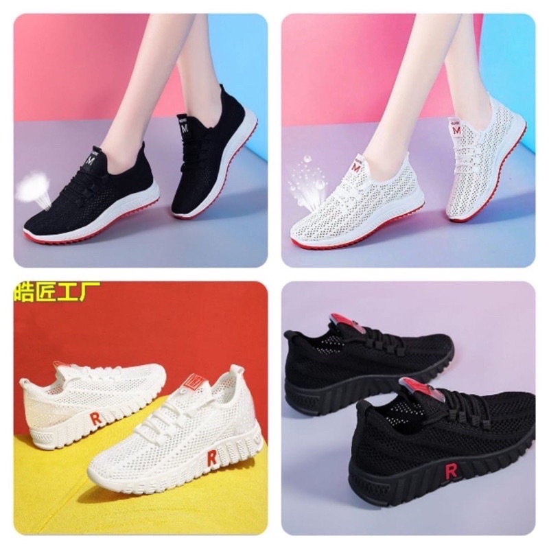 TOPGROSIR BR0002 Sepatu Wanita Motif Bunga Import Sneakers Korea-7