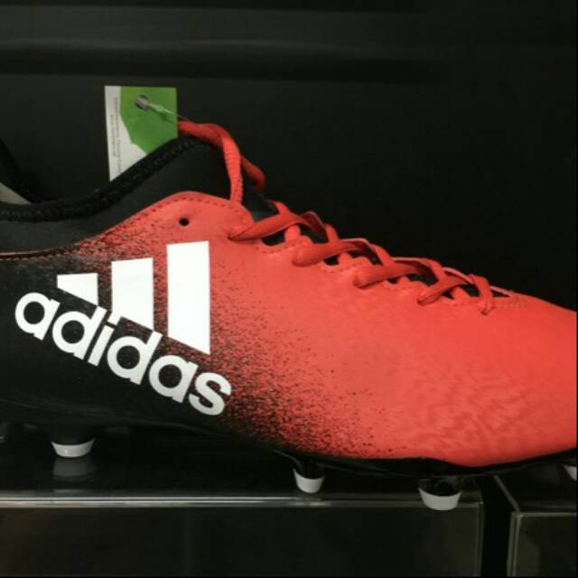 NEW Sepatu bola adidas original X 16.3 FG red/black