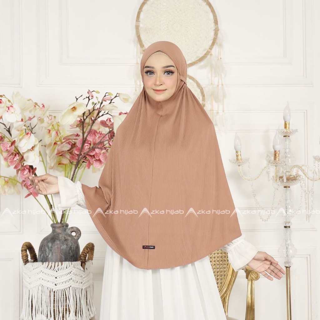 Jilbab Khimar Bergo Tali Jumbo Hijab Instan Syari Plisket Jersey Super-1