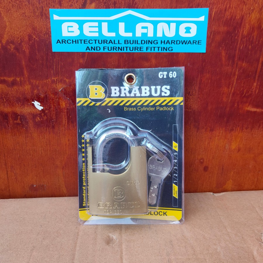 Gembok jaket Brabus ukuran  60mm