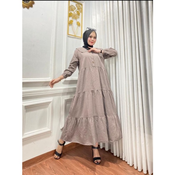 Baju Gamis Dewasa Jeans Jins Denim Wanita Terbaru