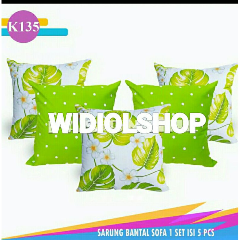 Set sarung bantal kursi sofa cushion cover 60x60 cm Sarban Almafi Hijau