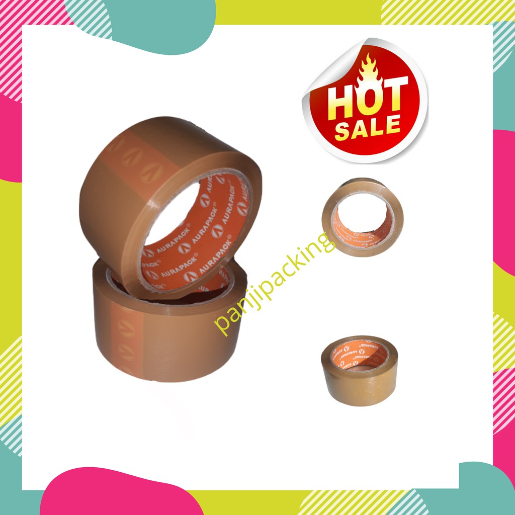 

Lakban coklat aurapack 45mm x 50m murah kuat lengket