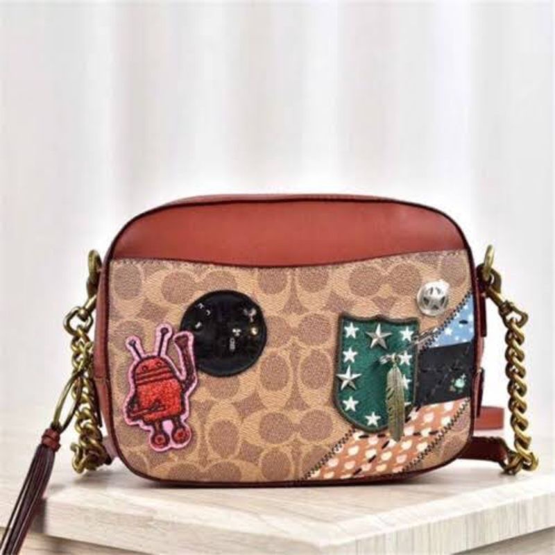 Coach Camera Bag Tan Rust butik