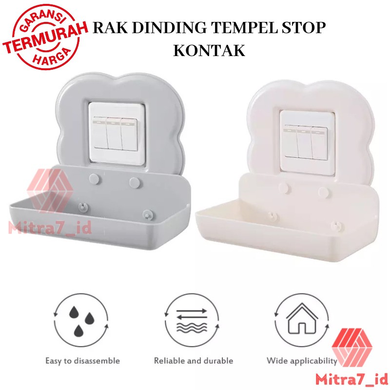 M7 - Rak Dinding Tempel Stop Kontak / Rak Charger Hp / Rak Tempat Cas HP Serbaguna