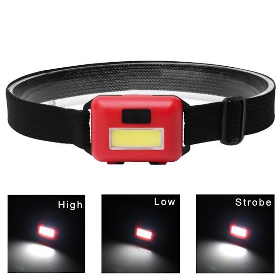 Headlamp COB LED Flashlight Senter Hiking Gunung