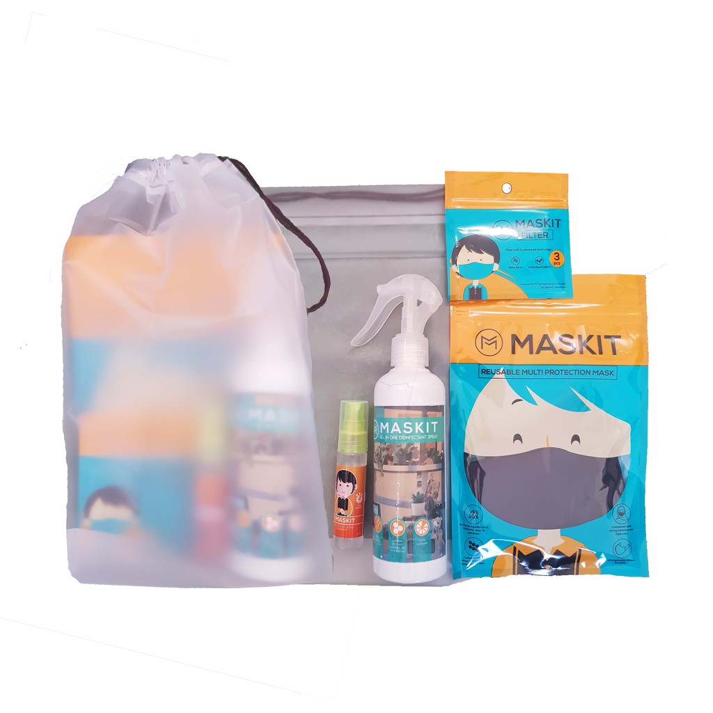 

MASKIT New Normal Kit Masker, Filter Masker, Desinfektan, Handsanitizer