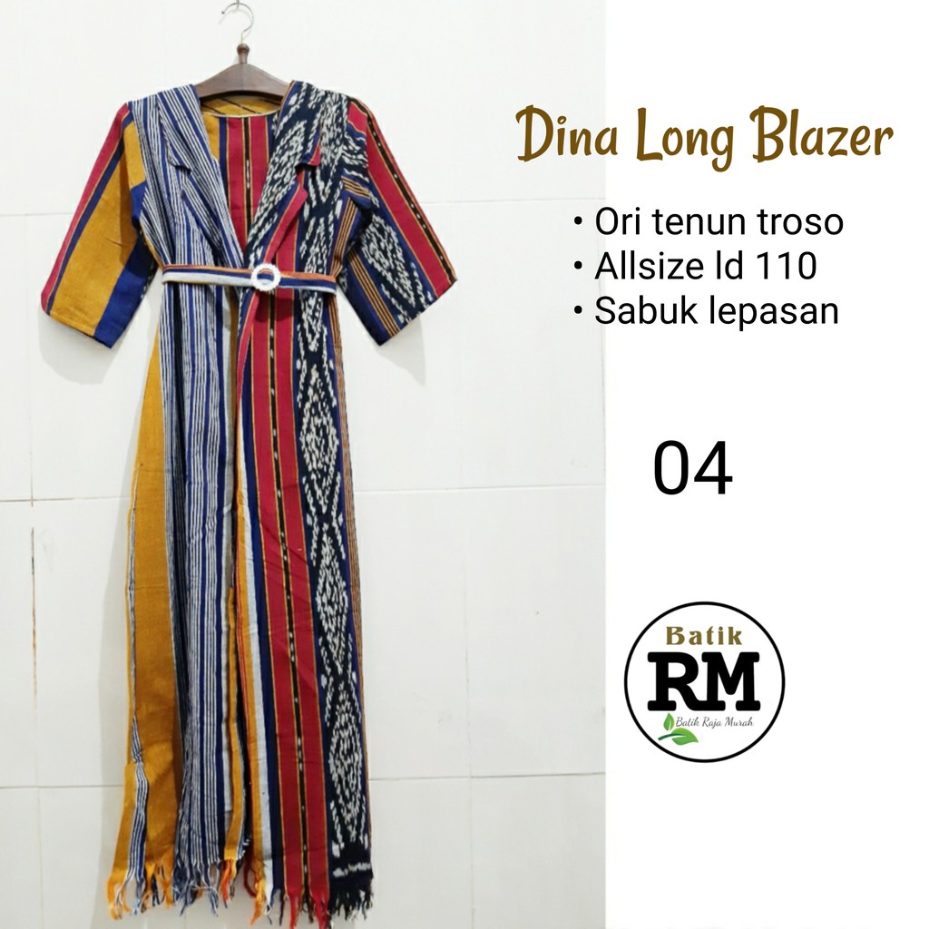 Dina long blazer ori tenun troso best