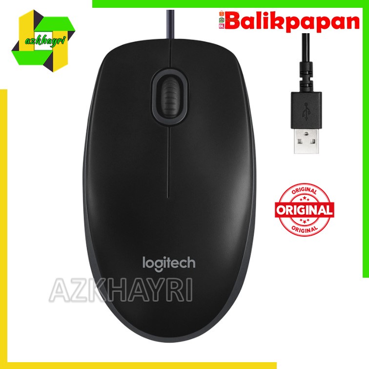 Logitech B100 Mouse Kabel USB Optical Original