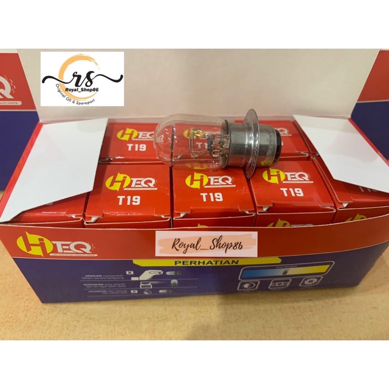 Bohlam Lampu HteQ Motor Bolham Lampu H TeQ Motor Bolham Lampu H-TeQ Motor T19 Kaki1 12V 35w/35w 90798-C0317 (Warna Kuning) Original