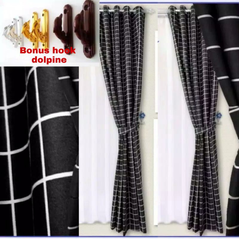 Gorden pintu Gorden jendela Gorden minimalis katun termurah
