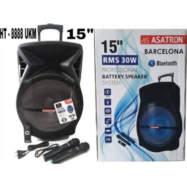 SPEAKER BLUTOOTH PORTABLE ASATRON 15" BARCELONA
