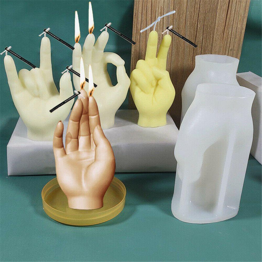 R-flower Resin Mold Kreatif Untuk Plester Sabun Gerakan Aromaterapi Plester Tangan Lilin Mold