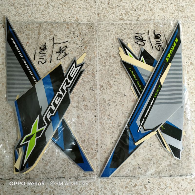 COD striping Yamaha xabre x abre 2016 biru silver stiker motor standar berkualitas terbaik 