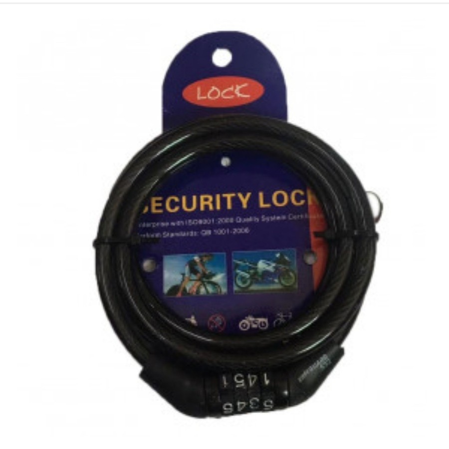 Kunci Gembok Sepeda Motor Roda Ban Kombinasi 4 Angka Digit Anti Maling