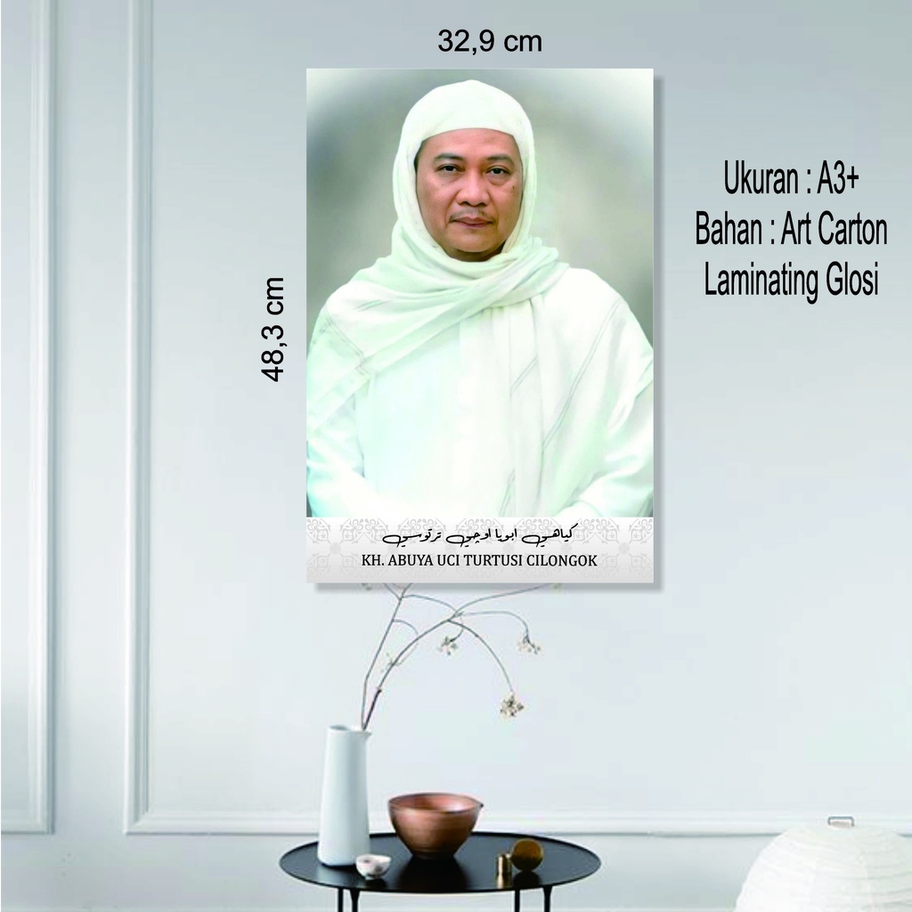 Foto Habaib Ukuran A3 ( 32,9cm x 48,3cm ) Foto Ulama Foto Kiai Poster Ulama