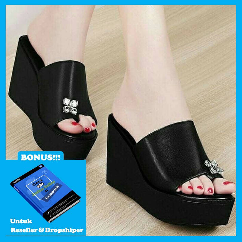 Sandal Wanita SS Sandal Wedges Cantik ED23 Kwalitas PREMIUM Termurah  (M7U1) High Heels Wanita Wedge