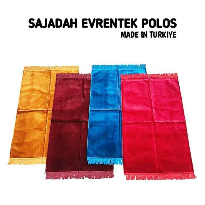 Sajadah Turki Polos Lembut Evrentex - Sajadah Polos Made in Turki ori