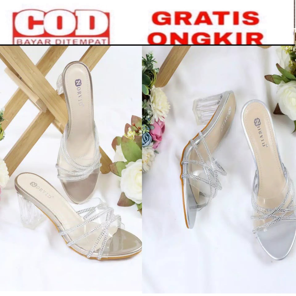 Kaisar Melva- Sepatu Hak Tahu Kaca Sendal Hak Tahu Kaca Heels Hak Tahu Hak Tahu 5cm Hak Tahu Wanita