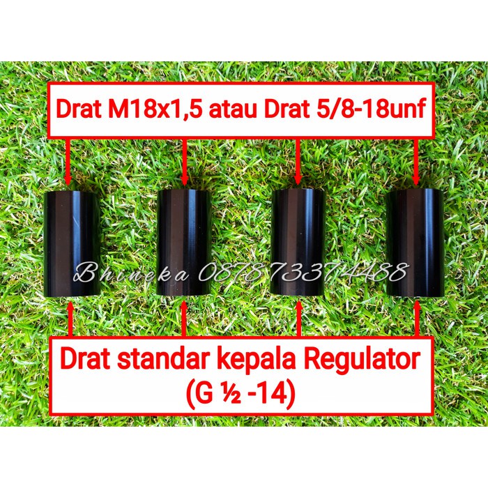 Spesial - Adapter / Sambungan Regulator Paintball Ke Blok Chamber Bocap - Drat M18